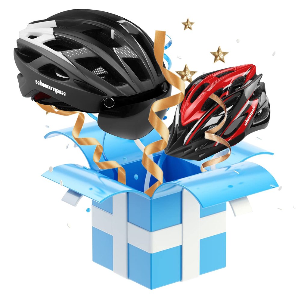 Bike Helmet with Goggles+Bicycle Helmet with Sun Visor(Both Comes with LED Back Light)
