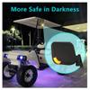10L0L Golf Cart Side Mirrors with LED Turn Signal Blinker Light Connected to Headlight Kit, Rear View Mirror Universal for Yamaha EZGO Club Car Models view 4
