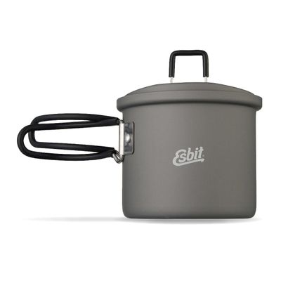 Esbit ESPT625HA0 Camping Outdoor Pot, Cooker, Aluminum Pot, 21.3 fl oz (625 ml), Gray