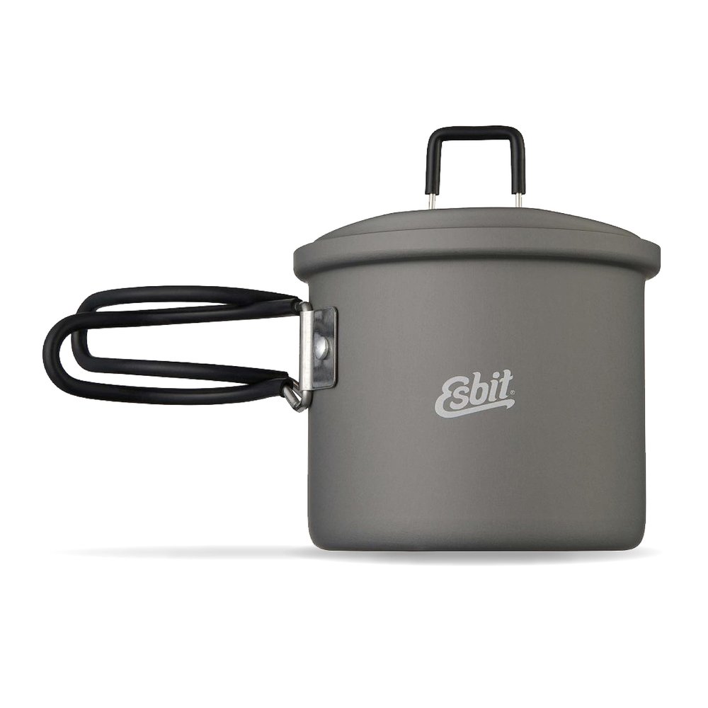 Esbit ESPT625HA0 Camping Outdoor Pot, Cooker, Aluminum Pot, 21.3 fl oz (625 ml), Gray