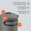 Esbit ESPT625HA0 Camping Outdoor Pot, Cooker, Aluminum Pot, 21.3 fl oz (625 ml), Gray view 2
