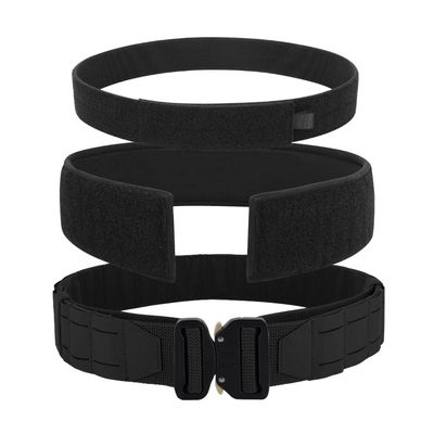 KRYDEX Tactical Battle Belt 2 Inch Quick Release MOLLE Range Belt with Inner Belt and Padded Anti-Slip Pad Inner (Upgraded Belt Black,M)