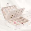 HEVIRGO Jewelry Box Organizer for Girls Women,Jewelry Storage Box Jewelry Organizer Box Multi Slots Large Capacity Fine Craftsmanship Oblong Shape Jewelry Box Pink view 2