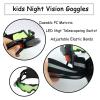 RYPPLE Kids Night Vision Goggles,Kids Camping Gear, Adjustable Led Night Goggles with Flip, Adjustable Spy Gear Night Mission Goggles, with Flip-Out Lights Green Lens, Racing Bicycling to Protect Chi view 4