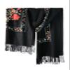Urban CoCo Women's Embroidered Tassel Long Shawl Oversize Scarf Wraps for Women (#1-Black) view 3