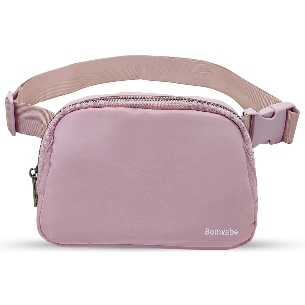 Bomvabe 1L Mini Belt Bag with Adjustable Strap 32" to 51", Crossbody Fanny Pack for Women Girls, Fashion Waist Bag Lightweight for Travel Sport Running Cycling Hiking, Pink