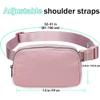 Bomvabe 1L Mini Belt Bag with Adjustable Strap 32" to 51", Crossbody Fanny Pack for Women Girls, Fashion Waist Bag Lightweight for Travel Sport Running Cycling Hiking, Pink view 3