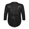 Loloda Kids Boys Sequin Tuxedo Blazer Tailcoat Open Front Lapel Collar Classic Suit Jacket for Evening Wedding Black 12 Years view 2