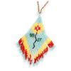 Avalaya Multicoloured Glass Bead Floral Pendant with Long Cotton Cord - 80cm Long view 2