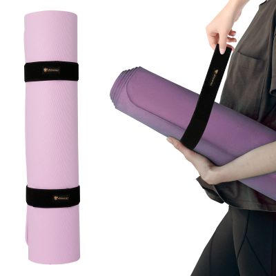 Aolamegs 20x2 Elastic Yoga Mat Strap-2 Pack Hook and Loop Tie Down Straps 2 Inch Wide,Heavy Duty Bungee Straps,Stretchable Wrapper,Wrap Organizer for Yoga/Workout/Exercise/Fitness/Pilates Mat Storage