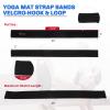 Aolamegs 20x2 Elastic Yoga Mat Strap-2 Pack Hook and Loop Tie Down Straps 2 Inch Wide,Heavy Duty Bungee Straps,Stretchable Wrapper,Wrap Organizer for Yoga/Workout/Exercise/Fitness/Pilates Mat Storage view 2