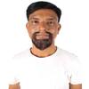 HPO Adult Men's Short Dark Brown Circle Goatee False Beard, Perfect for Halloween, Flame Retardant Synthetic Fiber view 2