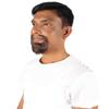 HPO Adult Men's Short Dark Brown Circle Goatee False Beard, Perfect for Halloween, Flame Retardant Synthetic Fiber view 4
