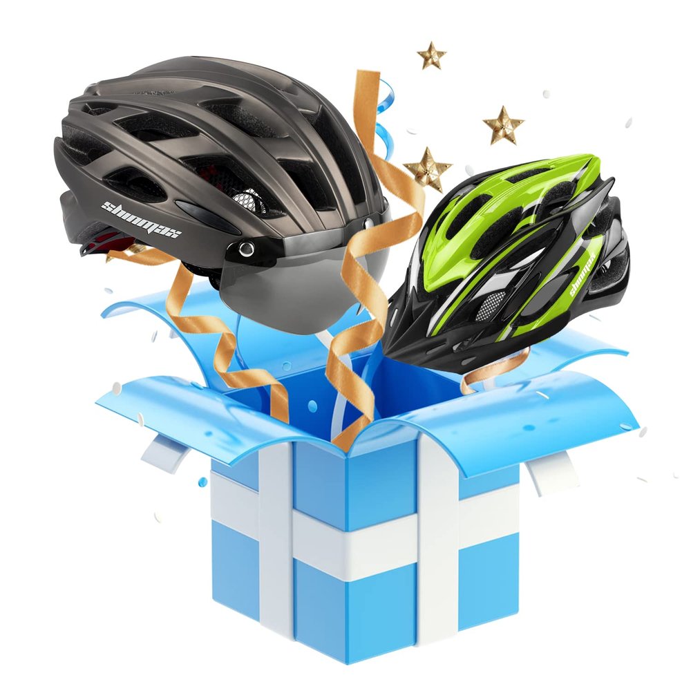Bike Helmet with Goggles+Bicycle Helmet with Sun Visor(Both Comes with LED Back Light)