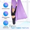 Yes4All Soft Tricot Fabric Aerial Yoga Hammock/Aerial Silks for Home Yoga, Increasing Strength, Flexibility and Balance, Suits All Levels (Complete kit included), A. Lavender view 3