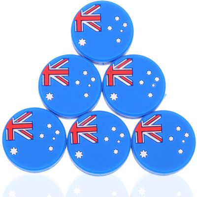Tennis Racket Vibration Dampener Tennis Dampeners Racket String Shock Absorber National Flag Designed Tennis Racket Shocking Absorbers, 6 Pieces