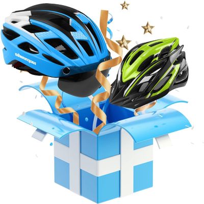 Bike Helmet with Goggles+Bicycle Helmet with Sun Visor(Both Comes with LED Back Light)