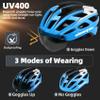 Bike Helmet with Goggles+Bicycle Helmet with Sun Visor(Both Comes with LED Back Light) view 2