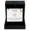 Heart Knot Gold Necklace Luxury Box to My Amazing Daughter/I Love You/Encouragement Message Card view 1
