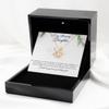 Heart Knot Gold Necklace Luxury Box to My Amazing Daughter/I Love You/Encouragement Message Card view 2