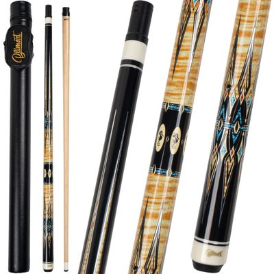 Billmart Pool Cue Stick, Low Deflection Shaft Billiard Cue Sticks with Hard Case, Pool Table Sticks Queue, 19-21 oz Pool Que(Maple 20oz)