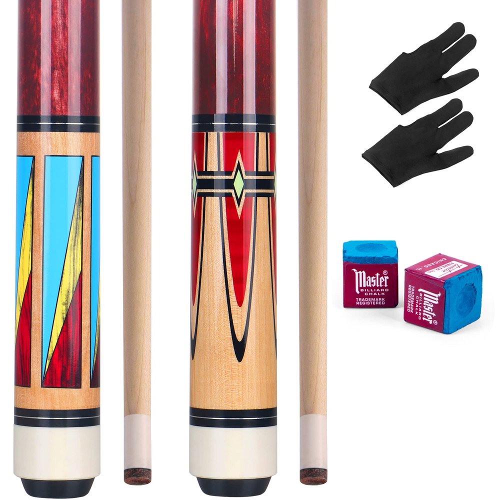 AKLOT Pool Cue Stick - Pool Cues Set of 2 - Made Canadian Maple Wood Cue Stick for Professional Billiard Players