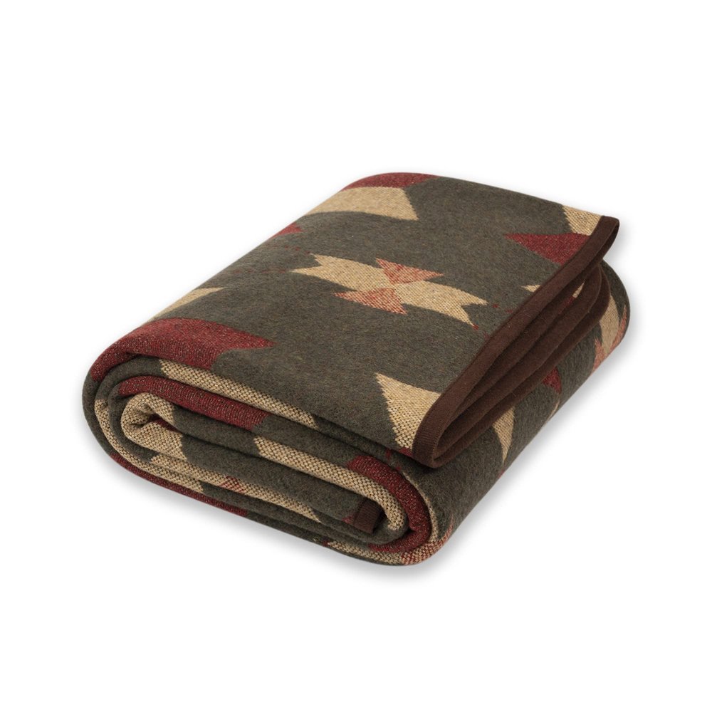 PuTian Merino Wool Blanket - 87" x 63" Great for Bed, Couch, Camping, Outdoors, Travel & Emergency -Large Warm Soft Washable Wool Throw