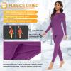 SIMIYA Thermal Underwear Set for Women Long Johns with Fleece Lined Long Sleeves Base Layer Set Top Bottom Purple view 4