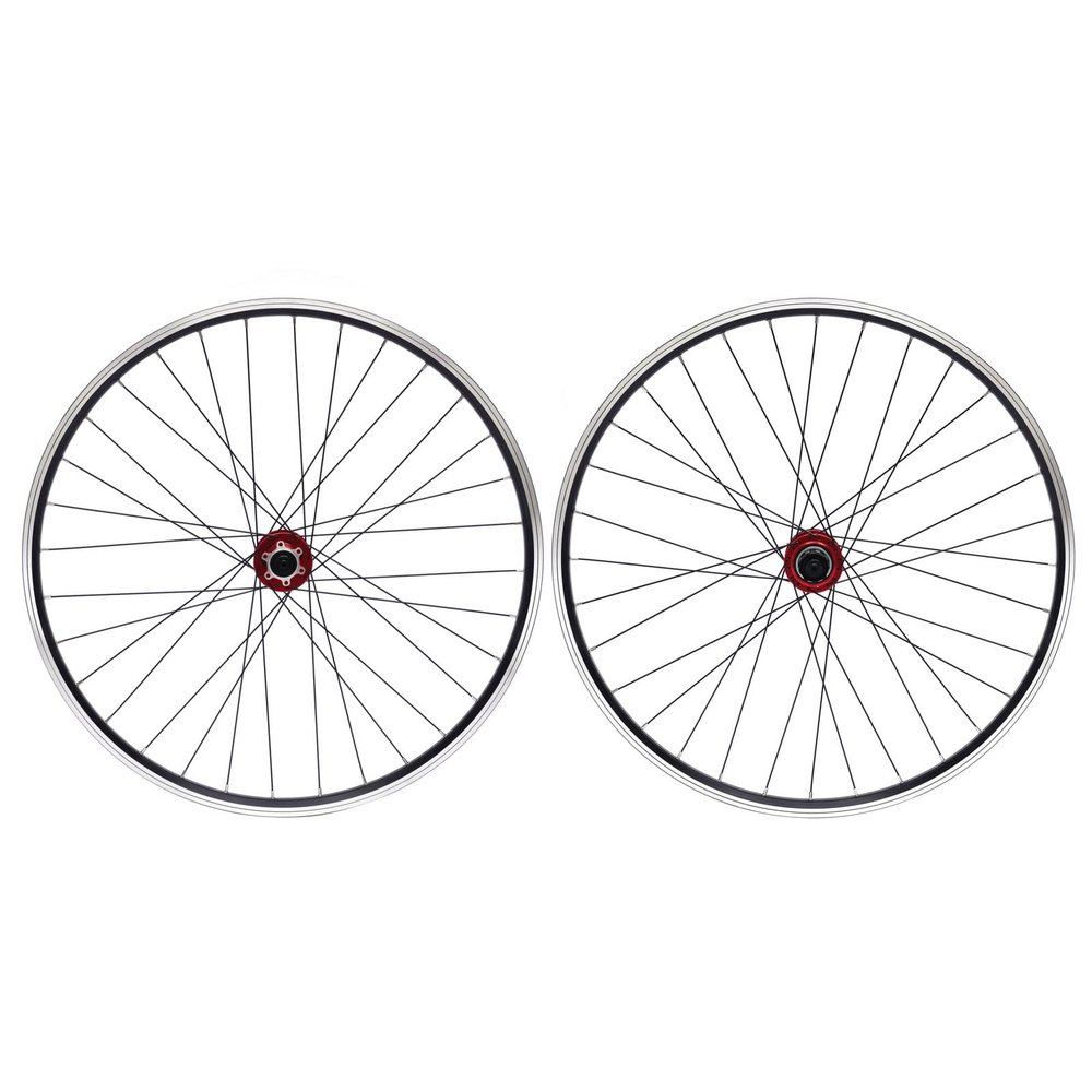 Kathring Mountain Bike Wheel Set, 27.5inch Aluminum Alloy MTB Bike Disc Brake Red Hub, Quick Release Front Rear Wheelset 200KG Load Suitable for 7/8/9/10/11/12S Cassette