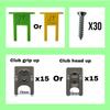 [JINTECH] Golf Club Organize Holder, Wall Display, Wall Hanger, Rack, Mount [15 Holder Set] (Head up - 10mm - 15set) view 4