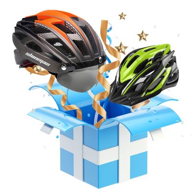 Bike Helmet with Goggles+Bicycle Helmet with Sun Visor(Both Comes with LED Back Light)