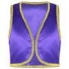 Moggemol Kids Boys Arabian Prince Outfit Sleeveless Vest Waistcoat Halloween Carnival Fancy Party Dress Up Purple 14 Years view 1