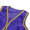 Moggemol Kids Boys Arabian Prince Outfit Sleeveless Vest Waistcoat Halloween Carnival Fancy Party Dress Up Purple 14 Years view 4
