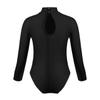 Jugaoge Kids Teen Girls Classic Gymnastics Ballet Dance Leotard Long Sleeve Bodysuit Tops Ballerina Dancewear Black 10-12 Years view 2