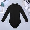 Jugaoge Kids Teen Girls Classic Gymnastics Ballet Dance Leotard Long Sleeve Bodysuit Tops Ballerina Dancewear Black 10-12 Years view 3