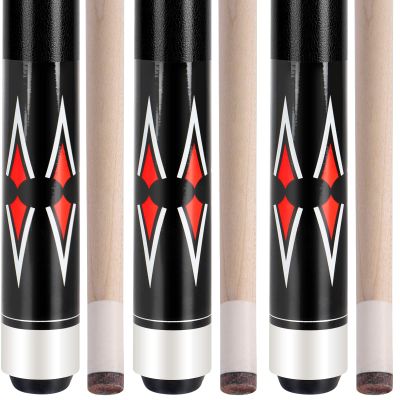 AKLOT Pool Cue Stick,3 Set of Pool Stick 58 inch Canadian Maple Billiard Pool Stick Mixed Weight Billiard Cue