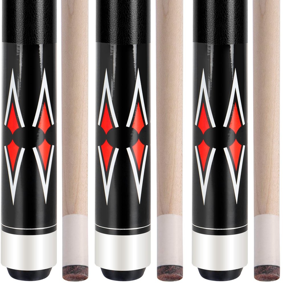 AKLOT Pool Cue Stick,3 Set of Pool Stick 58 inch Canadian Maple Billiard Pool Stick Mixed Weight Billiard Cue
