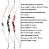 68 Inch Takedown Recurve Bow and Arrow Set 18-38 Lbs Metal Riser Right Handed Longbow Competition Athletic Bow for Adult Outdoor Practice Shooting (20 Lbs, Type 1/red) view 2