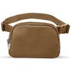 Bomvabe Crossbody Bag for Women Girls Boys, Fanny Pack Crossbody with Adjustable Strap 32" to 51", Mini Belt Bag 1L, Small Waist Bag Lightweight for Travel Sport Running Cycling Hiking, Brown view 1