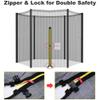 Trampoline Enclosure Net with Zipper & Buckle, Safety Net for Most 10ft Round Frames - 6 Poles - 3.06 Meter view 3