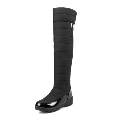 BORAMAX Women's Winter Knee High Tall Waterproof Snow Boots Fur Lined Fashion Wide Calf Arctic Snow Boot Warm Tall Boots