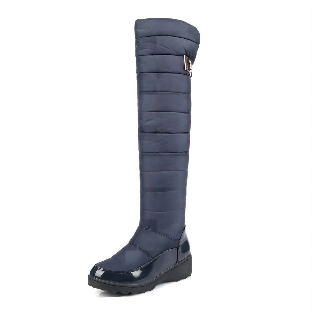 BORAMAX Women's Winter Knee High Tall Waterproof Snow Boots Fur Lined Fashion Wide Calf Arctic Snow Boot Warm Tall Boots