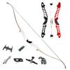 68 Inch Takedown Recurve Bow and Arrow Set 18-38 Lbs Metal Riser Right Handed Longbow Competition Athletic Bow for Adult Outdoor Practice Shooting (18 Lbs, Type 1/White) view 1