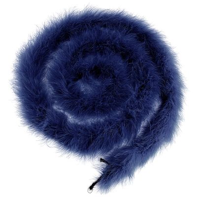 iHUFeather Marabou Feather Boa Natural Turkey Feathers 2 Yard 22g for DIY Crafts Wedding Party Women Costume Christmas Decoration, Navy Blue