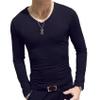Hedmy Mens Long Sleeves Crew Neck Thermal Underwear Slim Fit Undershirt Base Layer Pullover Shirt Black Medium view 1
