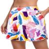 CHICHO Women's Athletic Skirt Tennis Skort with Pockets Golf Skirts UPF 50+ Workout Running Sport Skorts (Colourful, XXL) view 1