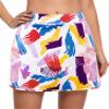 CHICHO Women's Athletic Skirt Tennis Skort with Pockets Golf Skirts UPF 50+ Workout Running Sport Skorts (Colourful, XXL) view 2