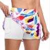 CHICHO Women's Athletic Skirt Tennis Skort with Pockets Golf Skirts UPF 50+ Workout Running Sport Skorts (Colourful, XXL) view 3
