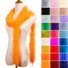iHUFeather Marabou Feather Boa Natural Turkey Feathers 2 Yard 22g for DIY Crafts Wedding Party Women Costume Christmas Decoration, Orange view 3