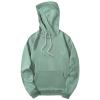 JEsilunmaMY Men's Casual Hoodies Long Sleeve Drawstring Sweatshirt with Pocket Solid Color Pullover Hooded Sweatshirts (Green,X-Large) view 1